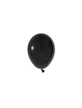BALONEVI Latex lufi, 5", 13cm, 100db/cs, Pastel Black, Fekete