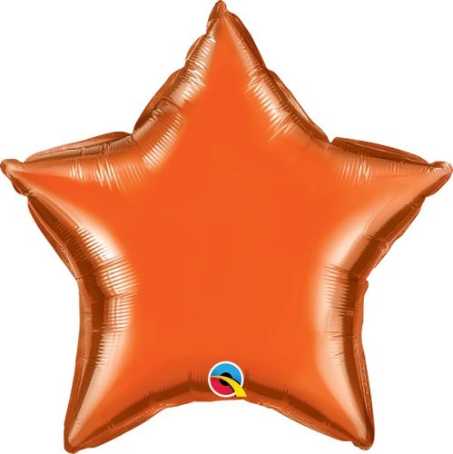 Egyszínű csillag fólia lufi 20" 50cm narancssárga csillag 