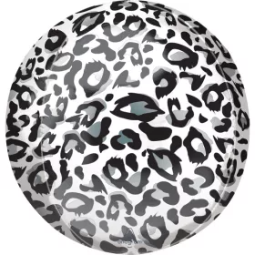 Gömb lufi 16" 40cm Orbz, Leopárd mintával