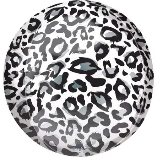 Gömb lufi 16" 40cm Orbz, Leopárd mintával