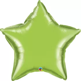 Egyszínű óriás csillag lufi 36" 91cm zöld csillag