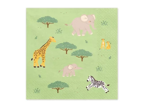 Szalvéta 33x33cm 12db Safari, Dzsungel