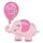 Óriás fólia lufi 31"  78 cm Baby girl, rózsaszín elefánt, n4312475