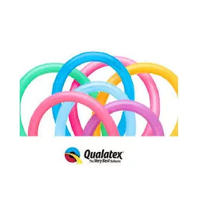   Qualatex 160Q modellező lufi 100db/csomag vegyes Vibrant színek, kukaclufi