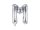 Betű lufi 14" 35cm ezüst fólia betű, M betű, levegővel tölthető