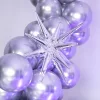 Egyszínű csillag fólia lufi 3D 16" 40 cm Ezüst csillag, csak levegővel tölthető