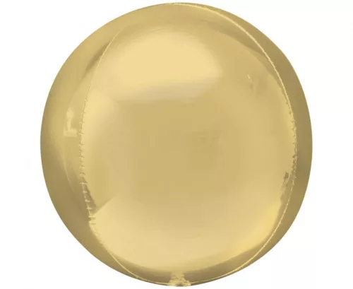 Egyszínű gömb lufi 16" 40cm, Whitegold Fehérarany Orbz