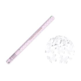   Konfetti ágyú, 80cm-es, fehér pillangókat, lepkéket kilövő