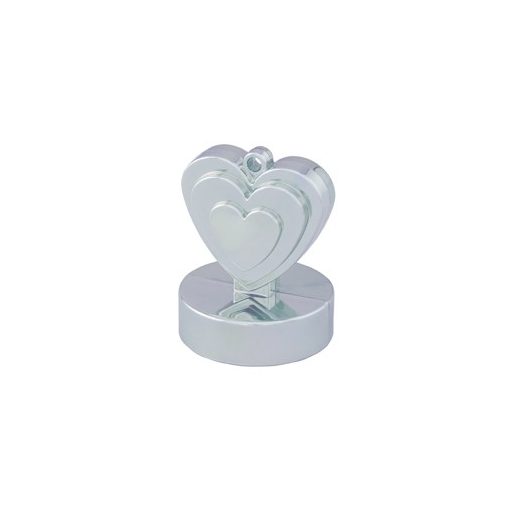 Léggömbsúly, nehezék 110g szív forma, ezüst színben, 12480