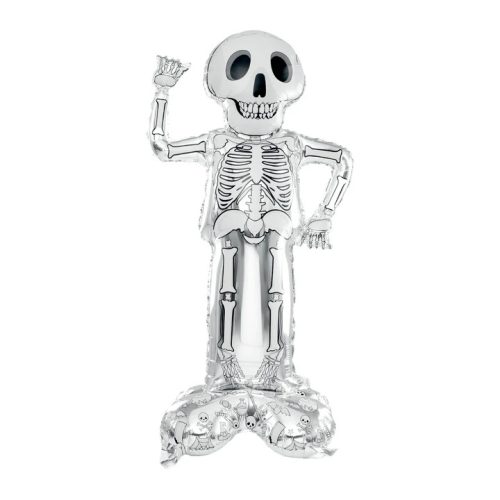 Halloween, fólia lufi, talpas, csontváz, levegővel tölthető
