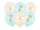 szám, számos lufi 11" 28cm 6db 1-es szám lufi, Blue Mix