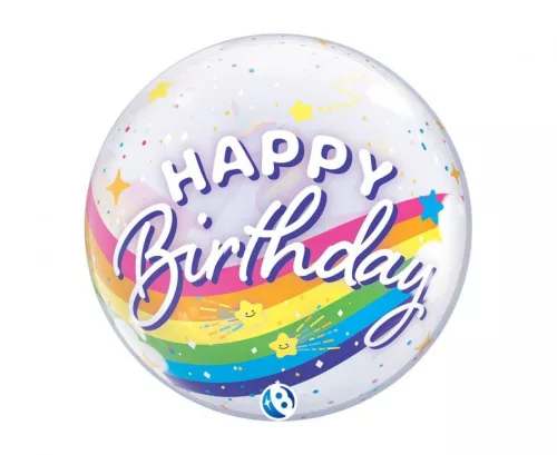 Szülinapi Bubbles lufi 22" 56cm Happy Birthday