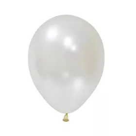   BALONEVI lufi, 12" 30cm, 12db/cs, Metallic White, Metál Fehér