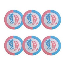 Papírtányér babaváróra 23cm 6db Fiú vagy Lány, m29287