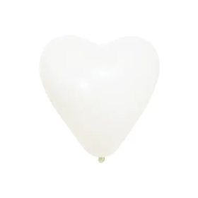 BALONEVI Latex lufi 5" 12cm 100db/csomag, Fehér szív