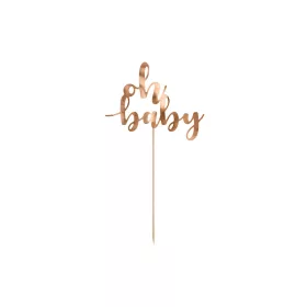 Tortabeszúró Oh baby, Rosegold, 25cm