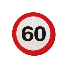   Szalvéta sebességkorlátozó számos 30cm 20db 60-as számmal f28360