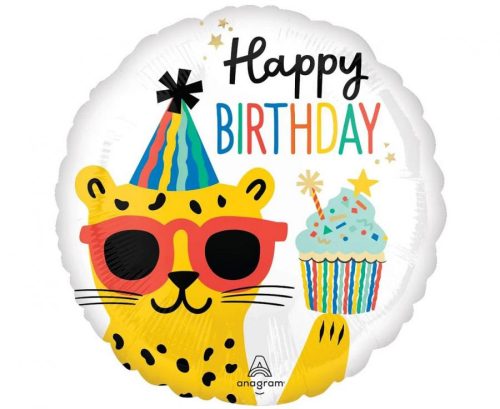 Szülinapi fólia lufi 18" 45cm Happy Birthday!