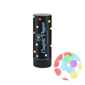 Konfetti ágyú, 11cm, színes kerek konfettivel