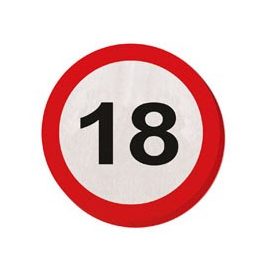   Szalvéta sebességkorlátozó számos 30cm 20db 18-as számmal f28318