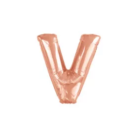 Betű lufi 34" 86cm óriás Rosegold betű, V betű, 
