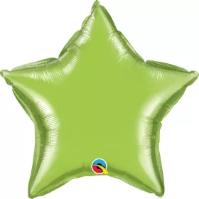 Egyszínű csillag lufi 20" 50cm Lime zöld csillag 