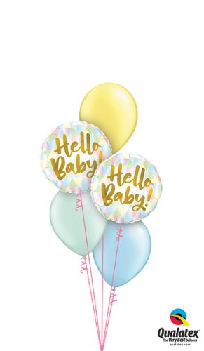 Héliumos luficsokor babaszületésre Hello Baby- INGYENES KISZÁLLÍTÁSSAL