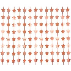   Ajtódekoráció, függöny, háttér, 100x200cm, Csillagok, Rosegold