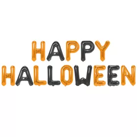   Fólia lufi - Happy Halloween felirat, csak csak levegővel tölthető