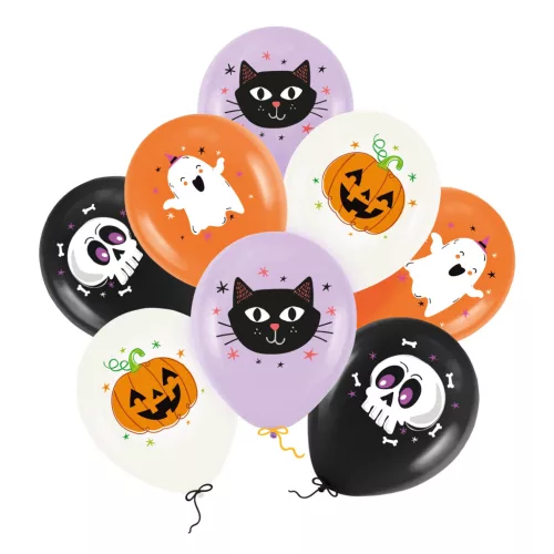 Halloween latex lufi 11" 28cm, 8db