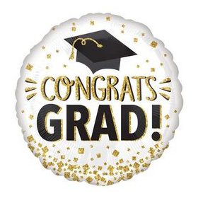 Ballagási fólia lufi 18" 45cm Congrats Grad