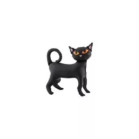   Álló lufi, 18 inch 48 cm Halloween, fekete macska, csak levegővel tölthető
