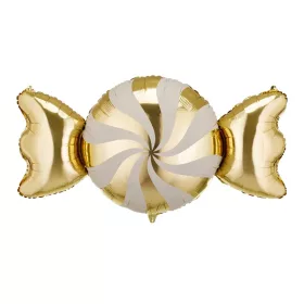 Óriás candy, cukorka lufi 58" 148cm Lollipop, Arany
