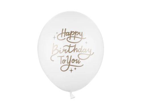 Mintás latex lufi 11" 28cm Happy Birthday