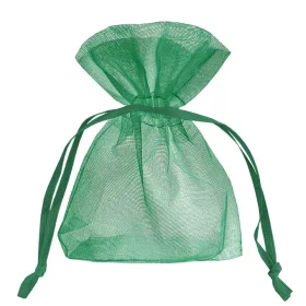 Organza tasak, 7x9cm, zöld,10db/cs