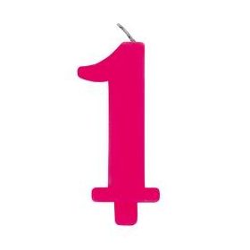 Számgyertya, csillagszórós, rózsaszín, 1-es, 50901
