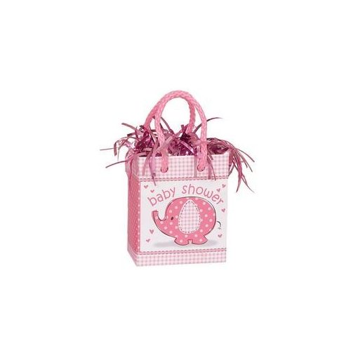 Léggömbsúly, nehezék 160g ajándéktasak forma, Baby Shower, rózsaszín 41678