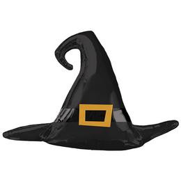 Óriás fólia lufi 39" 99cm boszorkány kalap, Halloween, 3800401