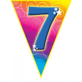 Zászlófüzér 7-es számmal, 5m,