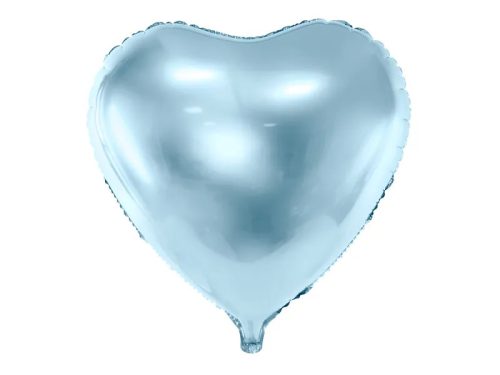 Egyszínű szív fólia lufi 18" 45cm világoskék szív