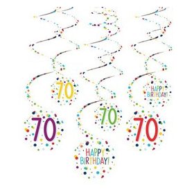 Happy Birthday függő dekoráció, Happy Birthday 70.