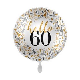 Szám, Számos lufi 17" 42cm - 60-as lufi, Hello 60