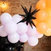Egyszínű csillag fólia lufi 3D 16" 40 cm Fekete csillag, csak levegővel tölthető