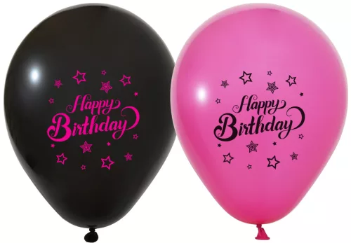 BALONEVI lufi, 12" 30cm, 50db/cs, Happy Birthday Stars