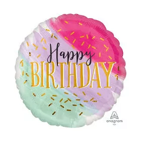 Szülinapi lufi 18" 45cm Happy Birthday