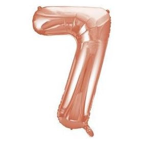   Számos lufi 34" 86cm óriás Rosegold szám, számjegy 7-es