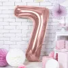 Számos lufi 34" 86cm óriás Rosegold szám, számjegy 7-es