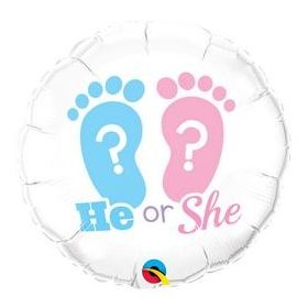 Fólia lufi babaváróra 18" 45cm - He or She