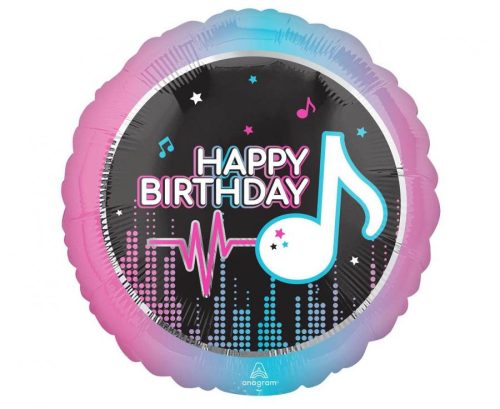 Szülinapi fólia lufi 18" 45cm Happy Birthday!