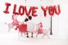 Fólia lufi 30" 70cm LOVE felirat - csak levegővel tölthető - Piros